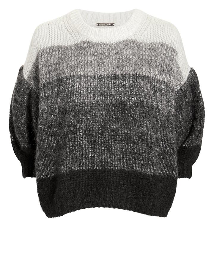 Caroline Constas Grey Ombr Sweater Grey P