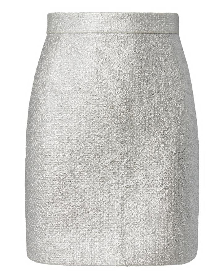 Carven Silver Mini Skirt