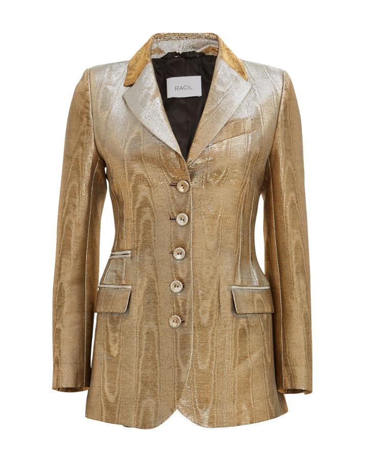 Racil Curtis Moir Metallic Blazer Gold/metallic 36