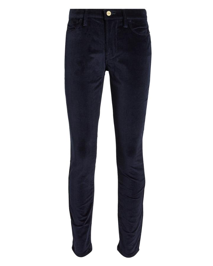 Frame High-rise Corduroy Skinny Pants Navy 24