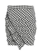 Derek Lam 10 Crosby Gingham Mini Skirt Black/white 8