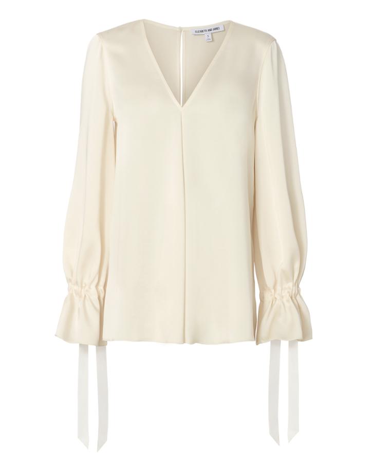 Elizabeth And James Adalina Tie Sleeve Blouse