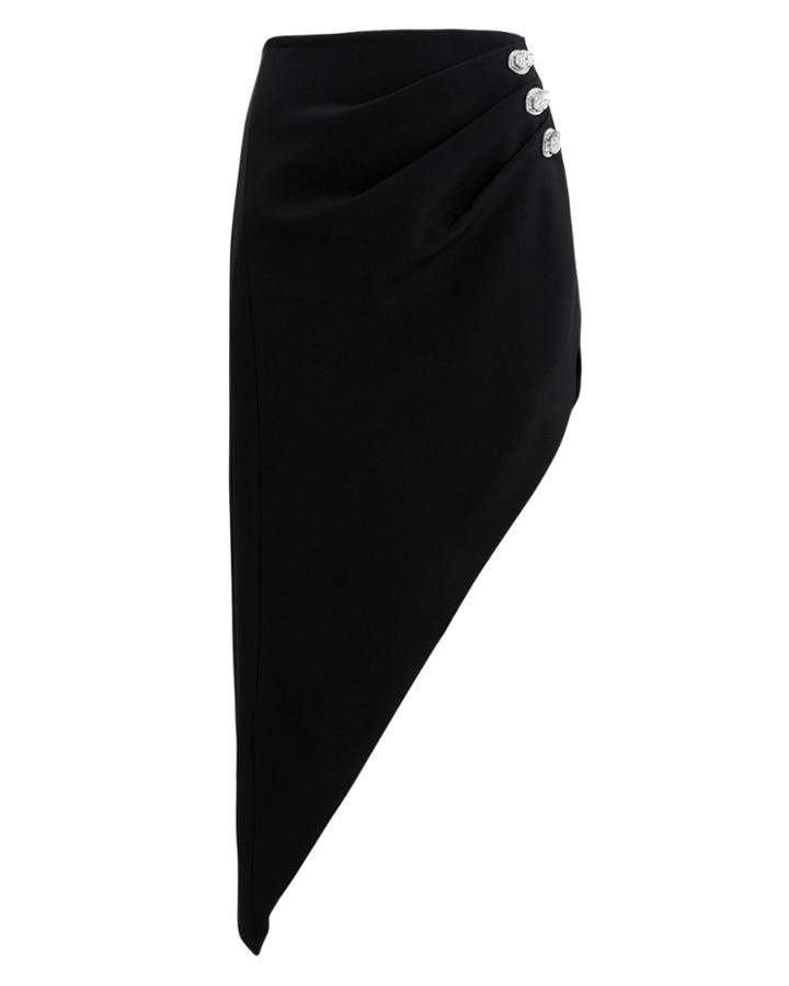 David Koma Crystal-embellished Ruched Skirt Black 10