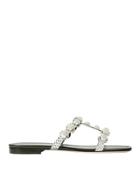 Visconti & Du Rã?au Visconti & Du Rau Lia Studded Snakeskin Sandals Blk/wht 38