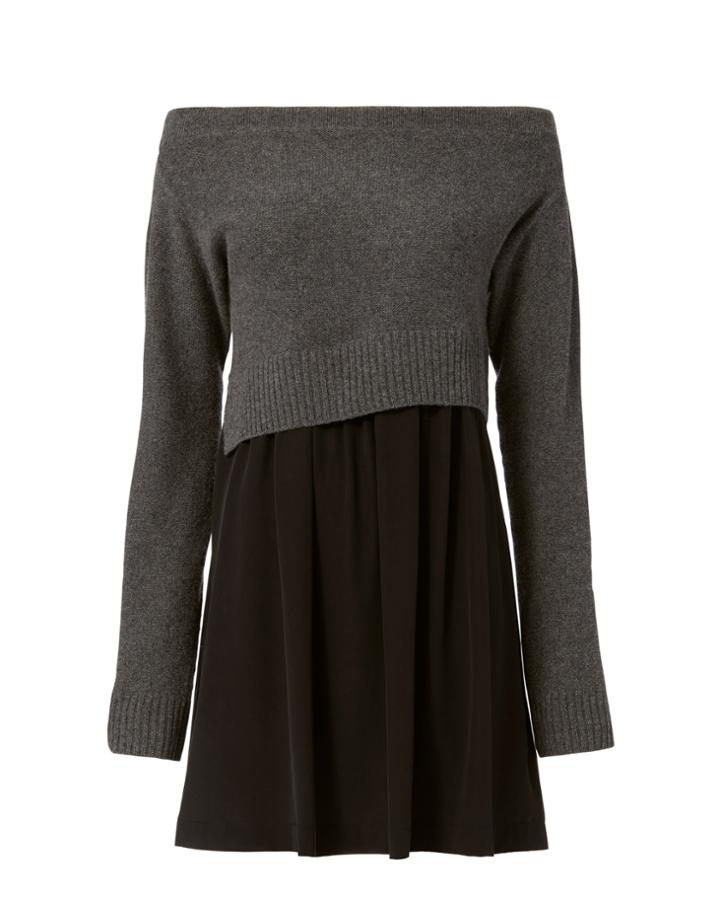 Joseph Cashwool Off Shoulder Dress
