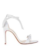 Alexandre Birman Clarita Double Bow White Leather Sandals White 36