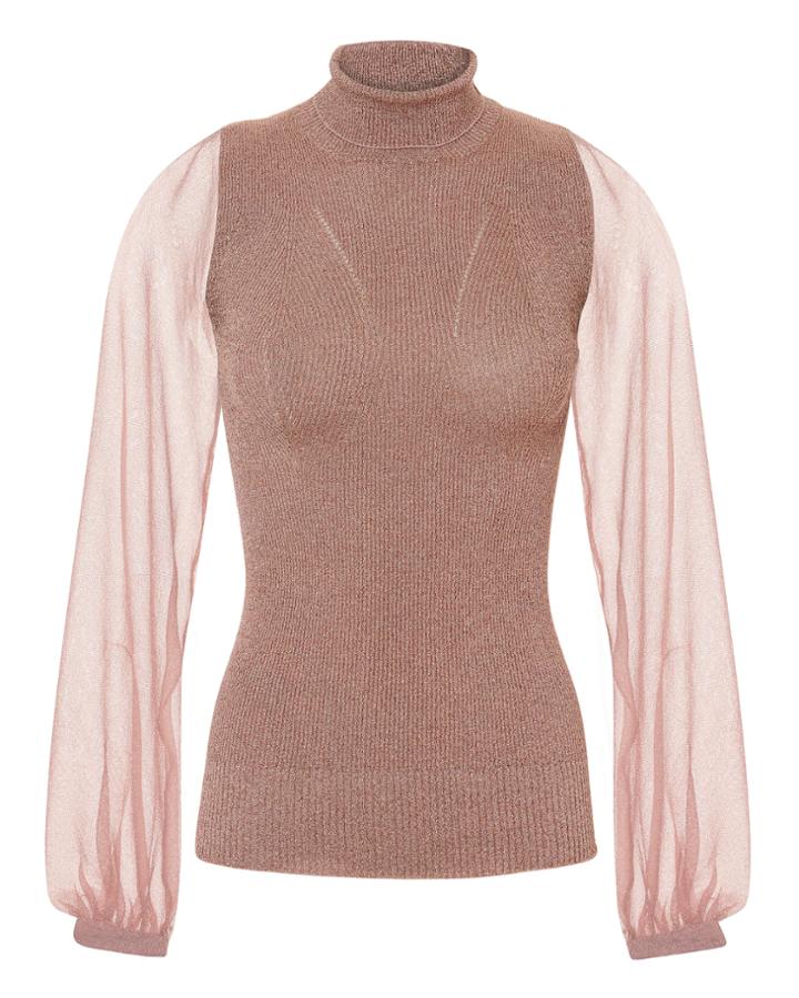 Missoni Lurex Pink Turtleneck Pink 40