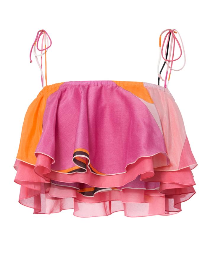 Emilio Pucci Layered Crop Blouse