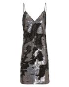 Iro Noret Sequin Slip Dress Silver Sequin 38