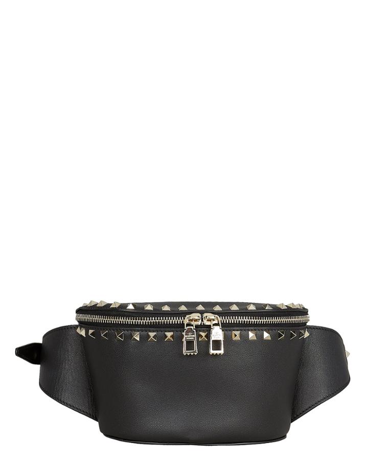 Valentino Garavani Rockstud Leather Belt Bag Black 1size