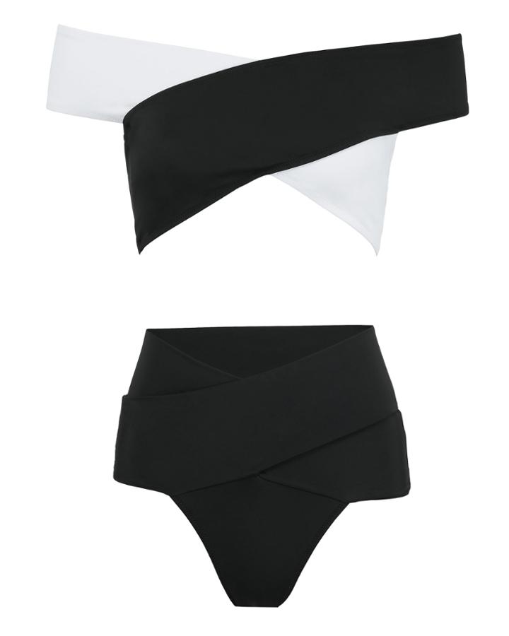 Oye Swimwear Lucette Black And White Bikini Blk/wht P