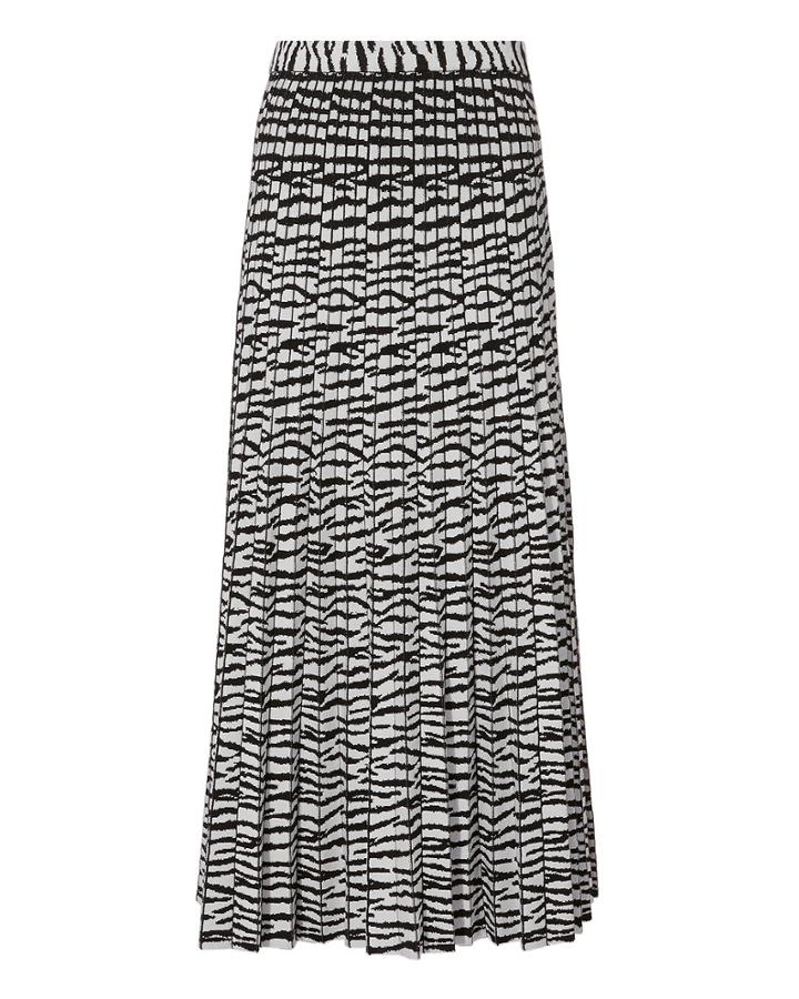 Proenza Schouler Tiger Jacquard Knit Skirt Blk/wht P