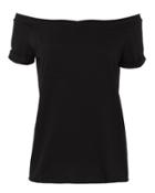 The Range Stark Off Shoulder Tee Black S