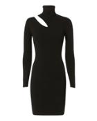 Intermix A.l.c. West Dress Cutout Black Turtleneck Dress Black P