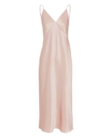 Olivia Von Halle Issa Blush Slip Dress Blush 2