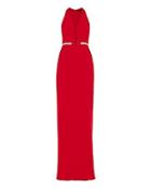 Alexander Wang Red V-neck Fishing Line Gown