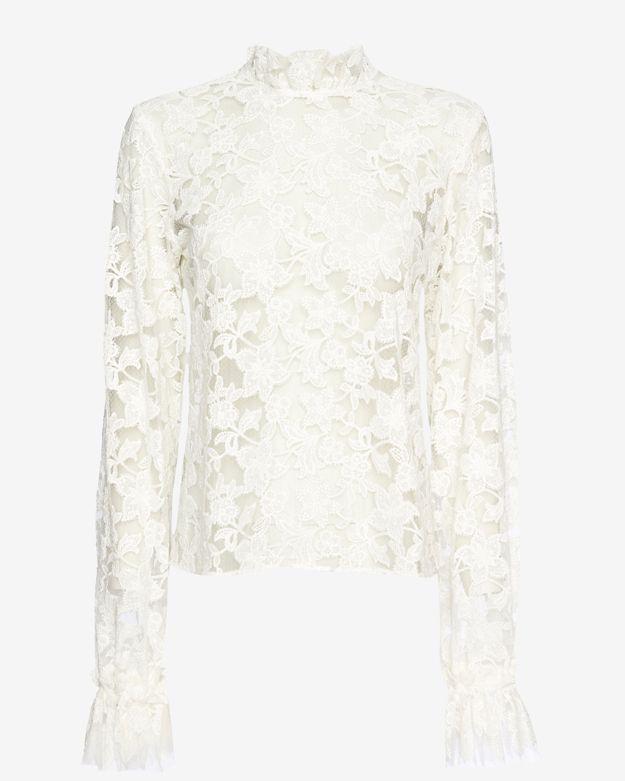 Alexis Lace Mock Neck Blouse