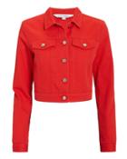 Exclusive For Intermix Intermix Kennedy Red Denim Jacket Red P