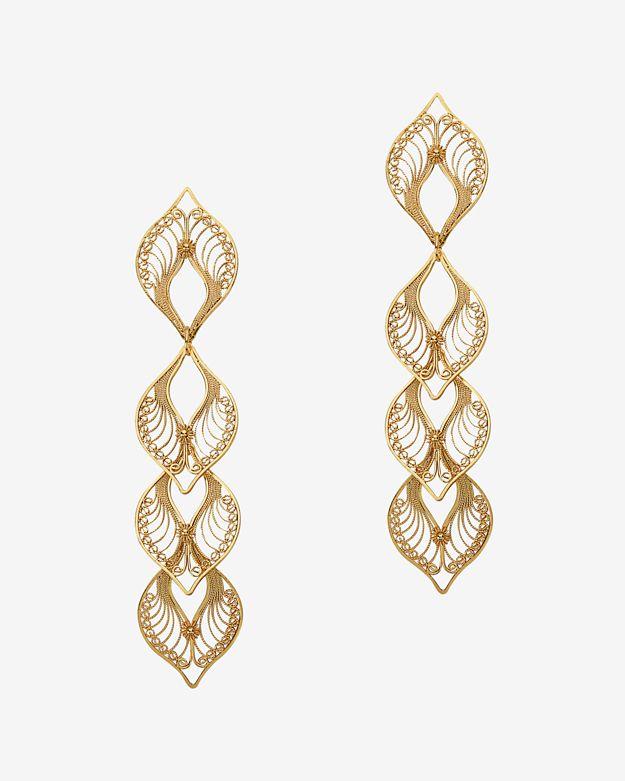 Mallarino Candelaria Gold Work Drop Earrings