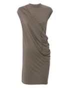 Rick Owens Lilies Gathered Tunic Dress Beige 40