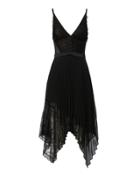 Jonathan Simkhai Lace Pleated Dress Black Zero