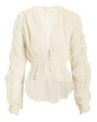 Devine Heritage Divine Hirtage Lace Ruched Top Ivory S