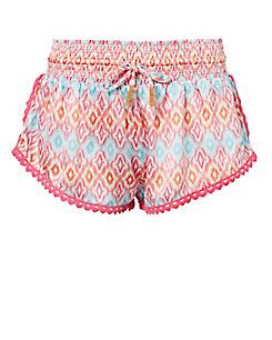 Paloma Blue Ikat Printed Silk Shorts