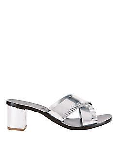 Lvaro Gonzlez Antonia Metallic Fringe Slide Sandals