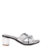 Lvaro Gonzlez Antonia Metallic Fringe Slide Sandals