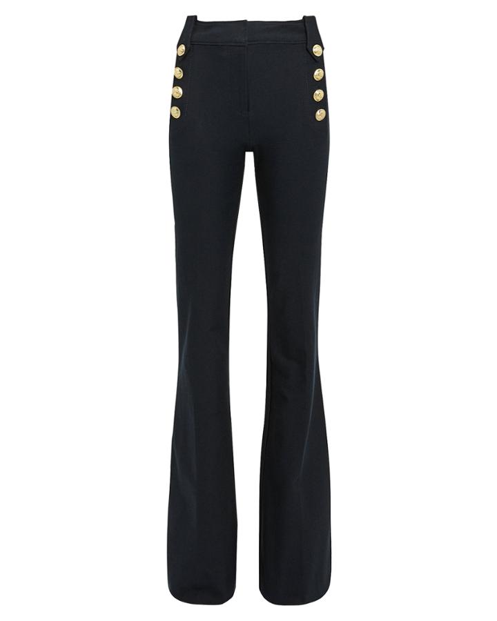 Derek Lam 10 Crosby Robertson Sailor Flare Trousers Navy Zero