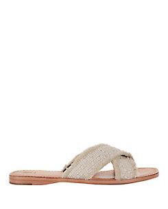 Frye Hayley Frayed Slide Sandals