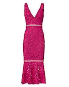 Nicholas Pink Trumpet Hem Lace Dress