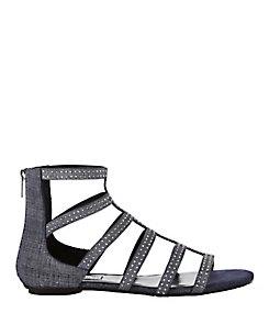 Jimmy Choo Nix Flat Denim Sandals
