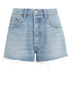 Boyish Jeans Cody Frayed Denim Shorts Medium Blue Wash 26