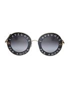 Gucci Blind For Love Round Sunglasses