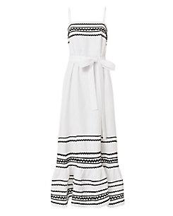 Lisa Marie Fernandez Ric Rac Trimmed Linen Dress