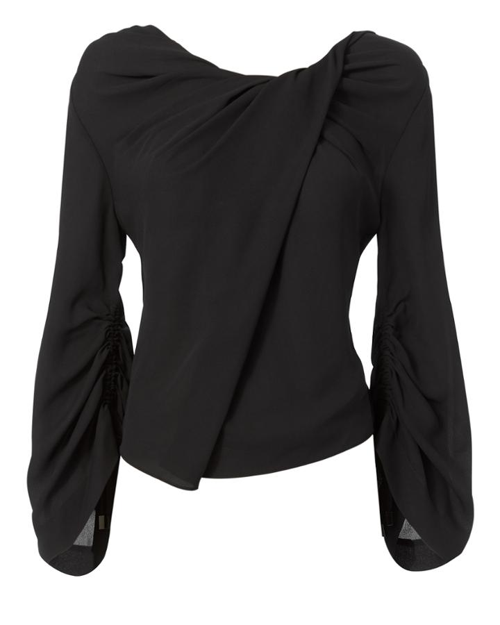 Chris Gramer Ruched Detail Top