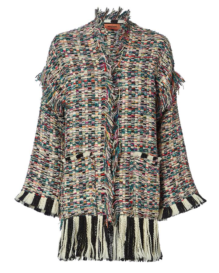 Missoni Novelty Knit Fringe Jacket Multi 40