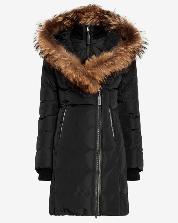 Mackage Kay Raccoon Fur Collar Parka: Black