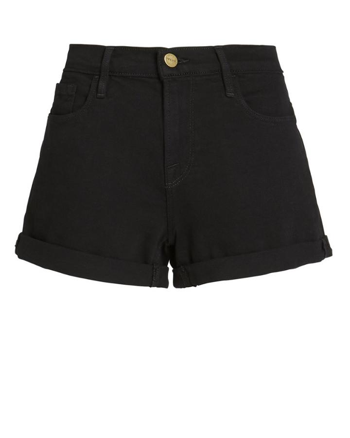 Frame Noir Roll Cuff Shorts Black 23