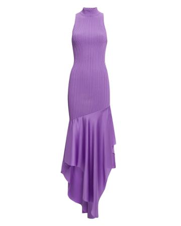 Solace London Dilan Ribbed Dress Purple 6