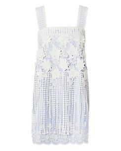 Alexis Fulton Lace Overlay Striped Mini Dress