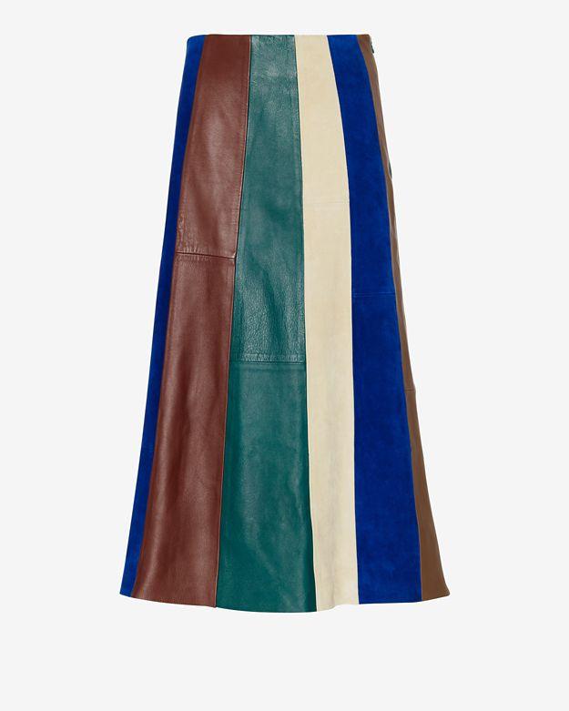Derek Lam Patchwork A-line Skirt