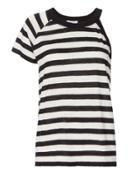 Iro Jane Open Shoulder Stripe Top