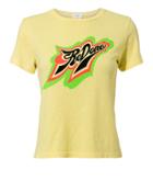 Re/done Sunfade Neon Logo T-shirt Yellow P