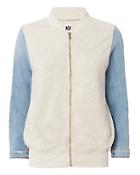 Nsf Denim-sleeved Bomber Jacket