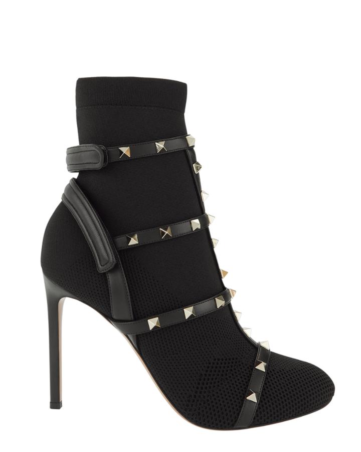 Valentino Shoes Valentino Garavani Rockstud Bodytech Ankle Booties Black 36