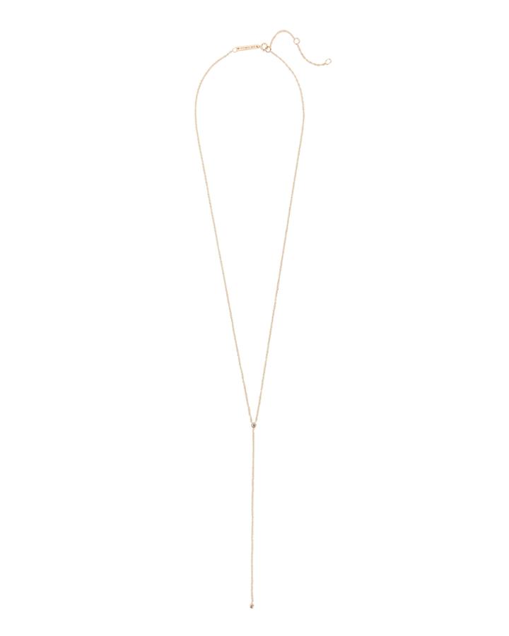 Zoe Chicco Bezel Diamond Lariat Necklace Metallic 1size