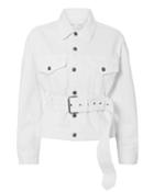 Proenza Schouler Pswl Belted White Denim Jacket White P