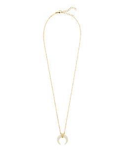 Jacquie Aiche Mini Double Horn Pav Diamond Necklace